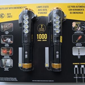 KC Defy Limits Dual LED Emergency Flashlight - Black & Yellow